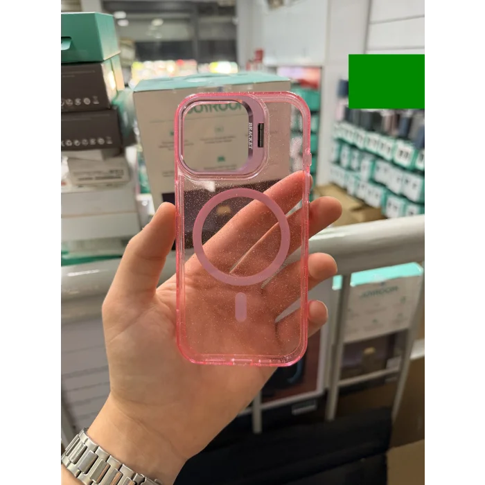 iPhone 17 Uyumlu Star Simli Standlı Magsafe Kılıf