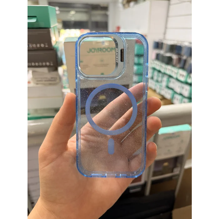 iPhone 17 Uyumlu Star Simli Standlı Magsafe Kılıf