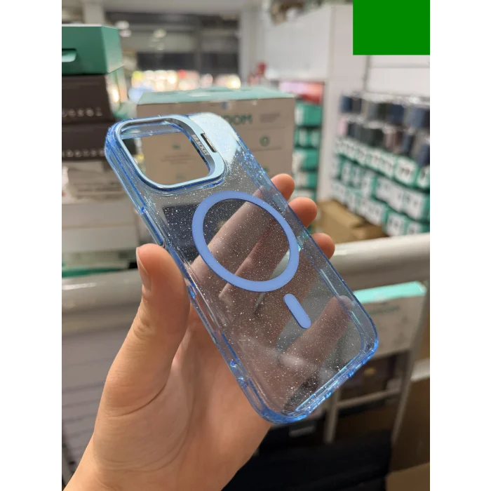 iPhone 17 Uyumlu Star Simli Standlı Magsafe Kılıf