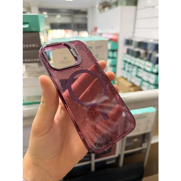 iPhone 17 Uyumlu Star Simli Standlı Magsafe Kılıf