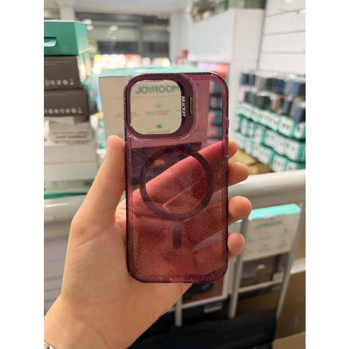 iPhone 17 Uyumlu Star Simli Standlı Magsafe Kılıf