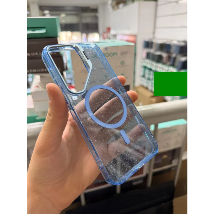 Samsung S26 Fe Uyumlu Star Simli Standlı Magsafe Kılıf