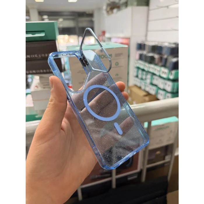 Samsung A18 Uyumlu Star Simli Standlı Magsafe Kılıf