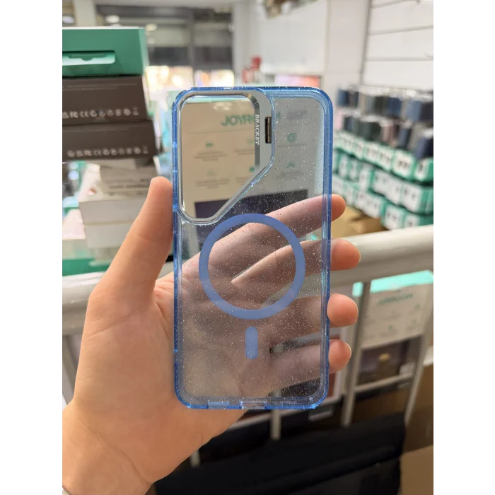 Samsung A57 Uyumlu Star Simli Standlı Magsafe Kılıf
