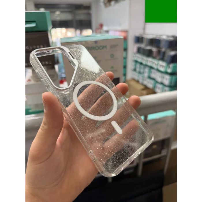 Samsung A57 Uyumlu Star Simli Standlı Magsafe Kılıf