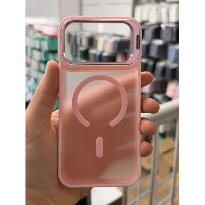 iPhone 18 Pro Max Aras Standlı Mat Buzlu Magsafe Kılıf