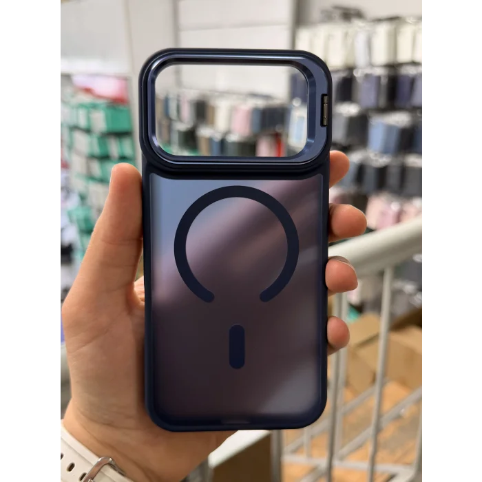 iPhone 18 Pro Max Aras Standlı Mat Buzlu Magsafe Kılıf