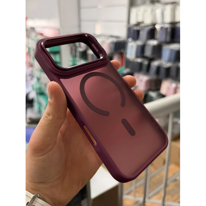 iPhone 18 Pro Max Aras Standlı Mat Buzlu Magsafe Kılıf
