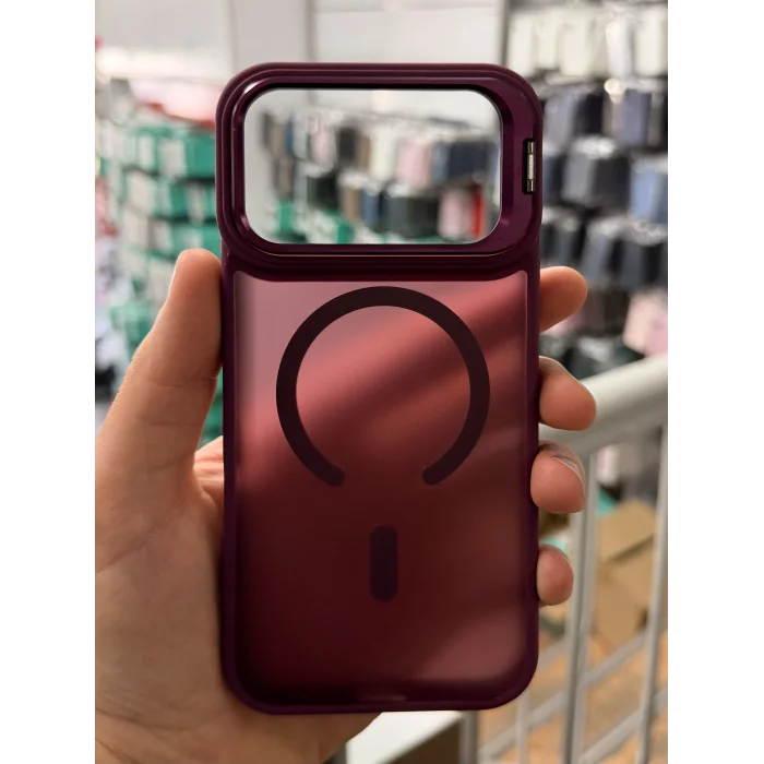 iPhone 18 Pro Aras Standlı Mat Buzlu Magsafe Kılıf