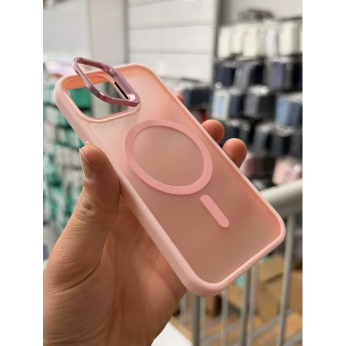 iPhone 13 Aras Standlı Mat Buzlu Magsafe Kılıf
