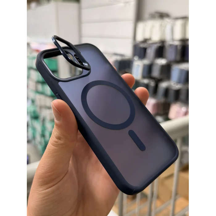 iPhone 13 Aras Standlı Mat Buzlu Magsafe Kılıf