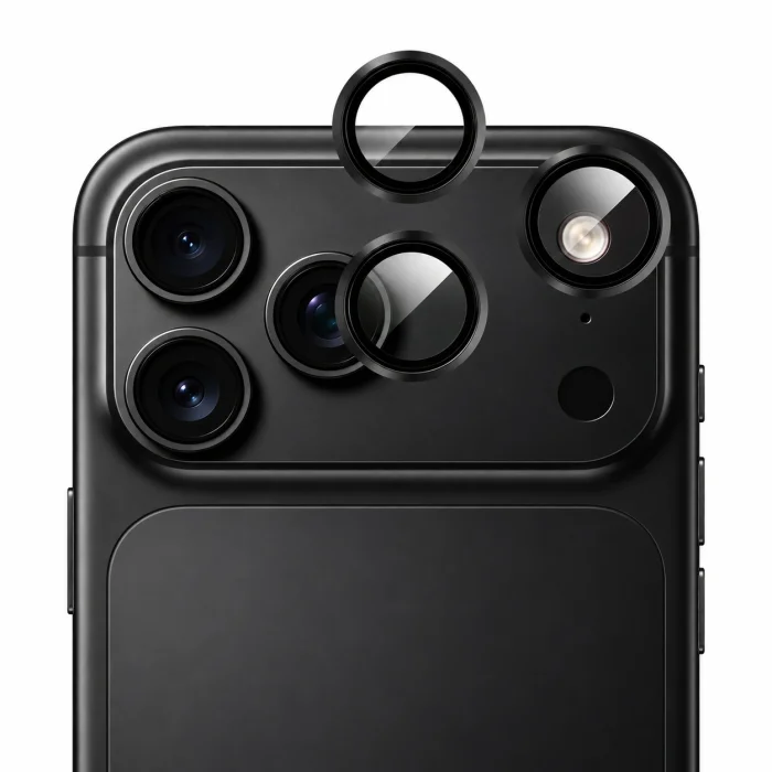 iPhone 18 Pro Ve 18 Pro Max Uyumlu Takma Aparatlı Sapphire Lens Koruyucu