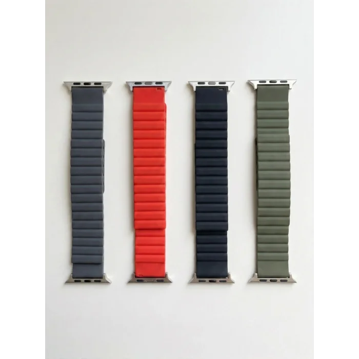 Apple Watch ile Uyumlu 38-40-41 mm Silikon Manyetik Kordon