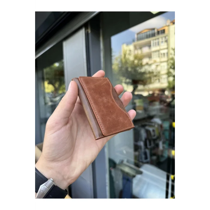 Deri Magsafe Kartlıklı Cüzdan