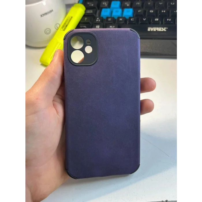 İphone 11 Köşe Korumalı Antik Deri Telefon Kılıfı