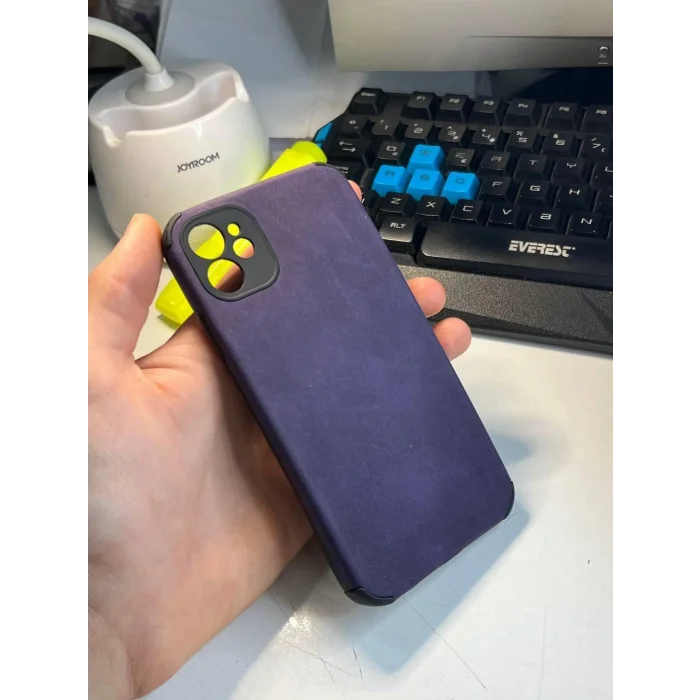 İphone 11 Köşe Korumalı Antik Deri Telefon Kılıfı