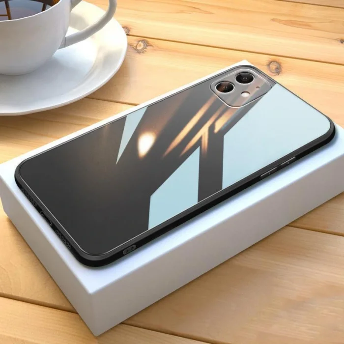 iPhone 11 Parlak Cam Kamera Korumalı Telefon Kılıfı