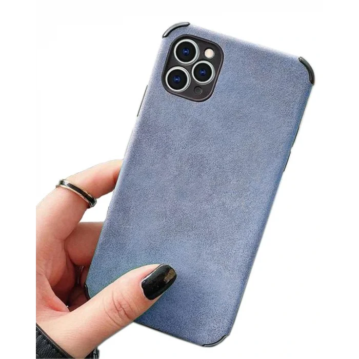 iPhone 11 Pro Max Köşe Korumalı Antik Deri Telefon Kılıfı