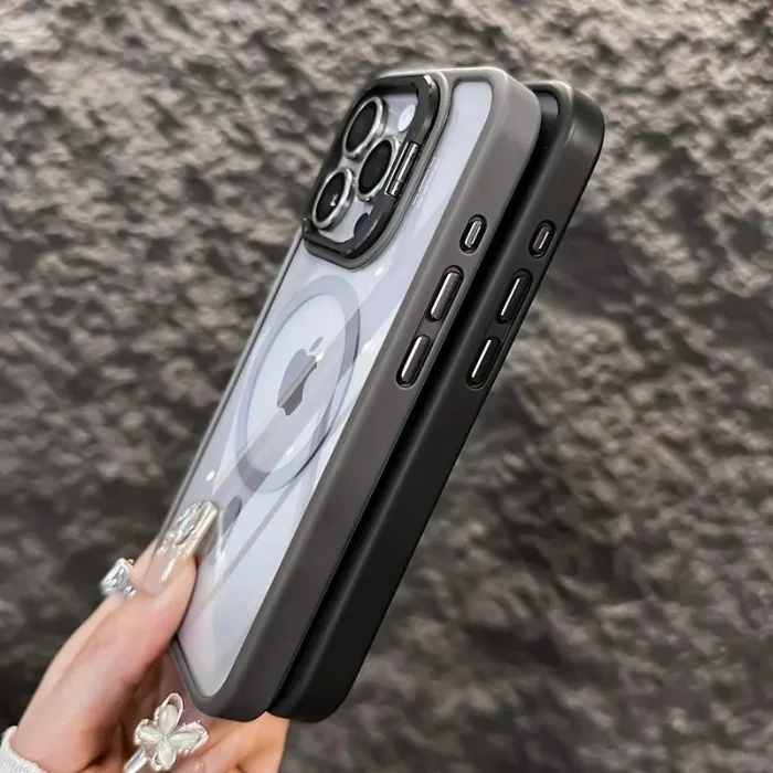 iPhone 11 Uyumlu Kılıf Klon Stantlı + Lens Korumalı MagSafe Telefon Kılıfı
