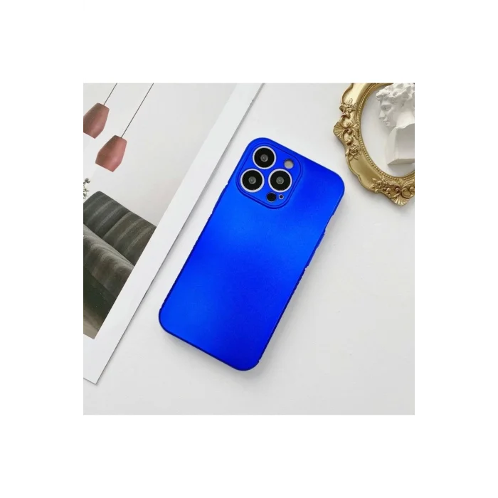 İphone 12 Pro Max Metalic Renk Kamera Korumalı Silikon Kılıf