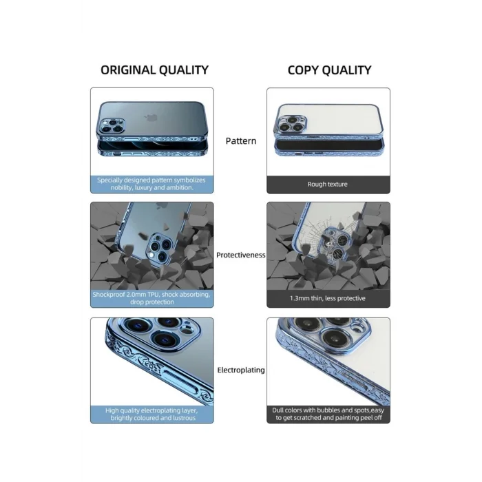 İphone 12 Pro Max Plating Kreatif Desenli Silikon Telefon Kılıfı