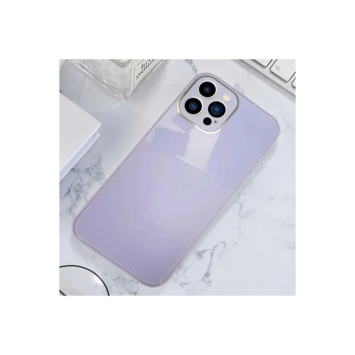 iPhone 12 Pro Parlak Cam Kamera Korumalı Telefon Kılıfı