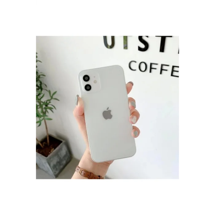 İphone 13 0,2 mm Buzlu Ultra ince Yumuşak Silikon Kamera Korumalı Slim Kılıf