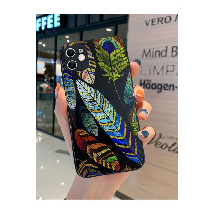 İphone 13 Desenli Cam Telefon Kılıfı