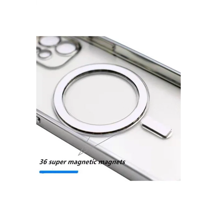 İphone 13 Magsafe Uyumlu Parlak Lazer Telefon Kılıfı