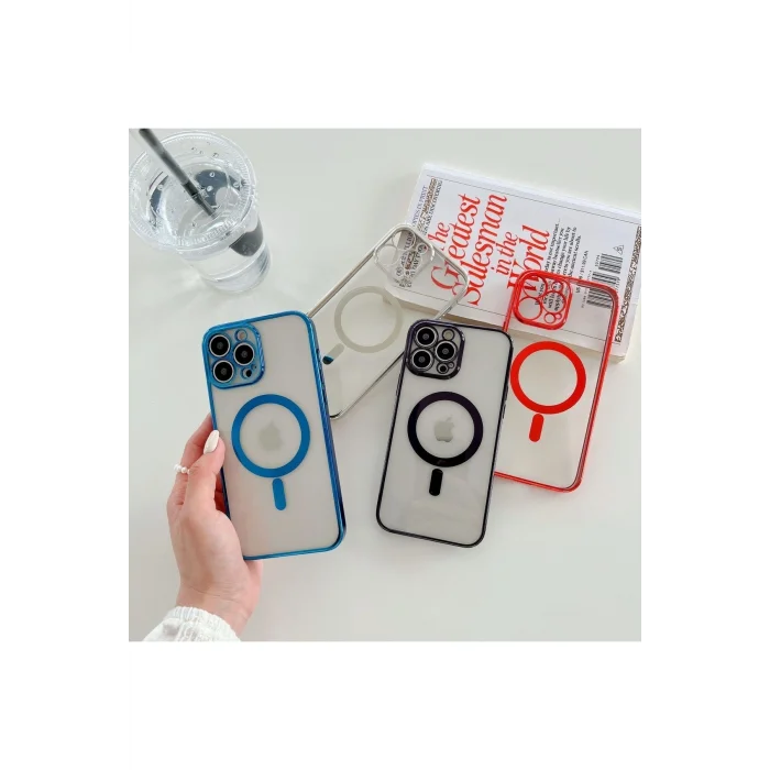 İphone 13 Magsafe Uyumlu Parlak Lazer Telefon Kılıfı