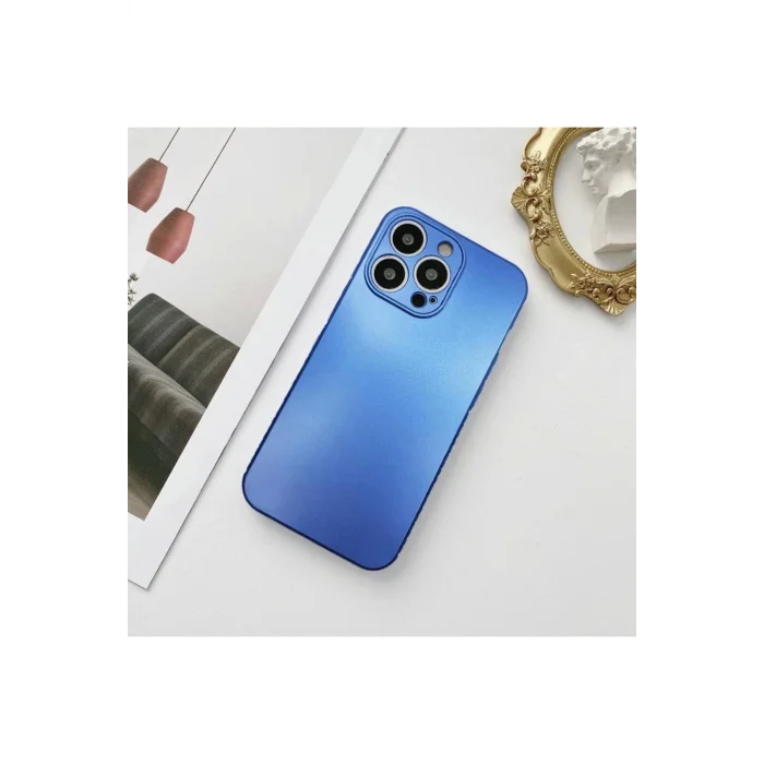 İphone 13 Metalic Renk Kamera Korumalı Silikon Kılıf