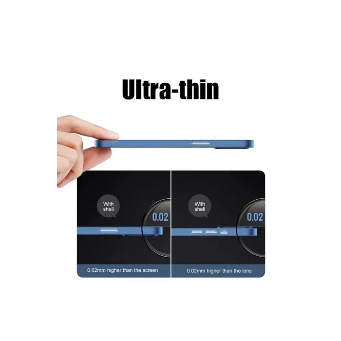 İphone 13 Pro 0,2 mm Buzlu Ultra ince Yumuşak Silikon Kamera Korumalı Slim Kılıf