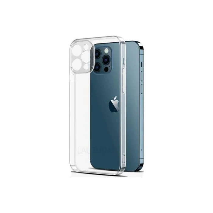 iPhone 13 Pro Kamera Korumalı Şeffaf Tıpalı Silikon Kılıf
