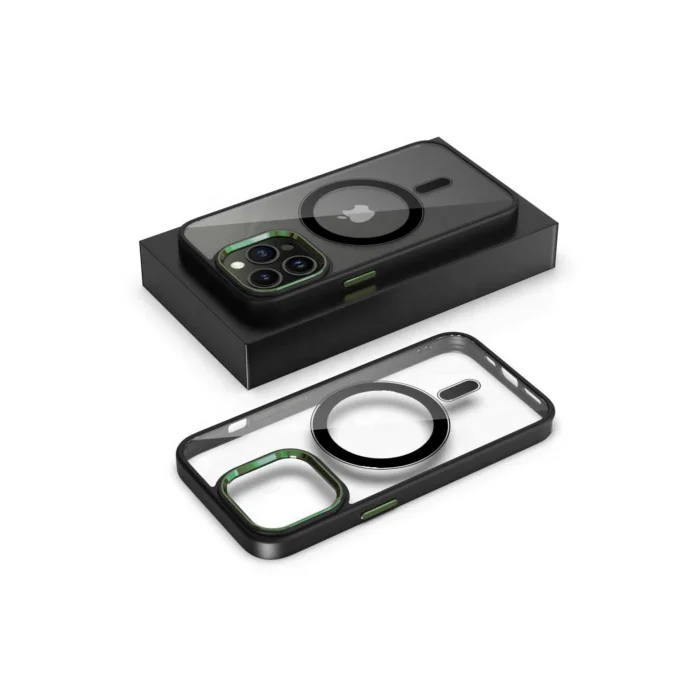 İphone 13 Pro Max Magsafe Leon Çerçeveli Cep Telefonu Kılıfı