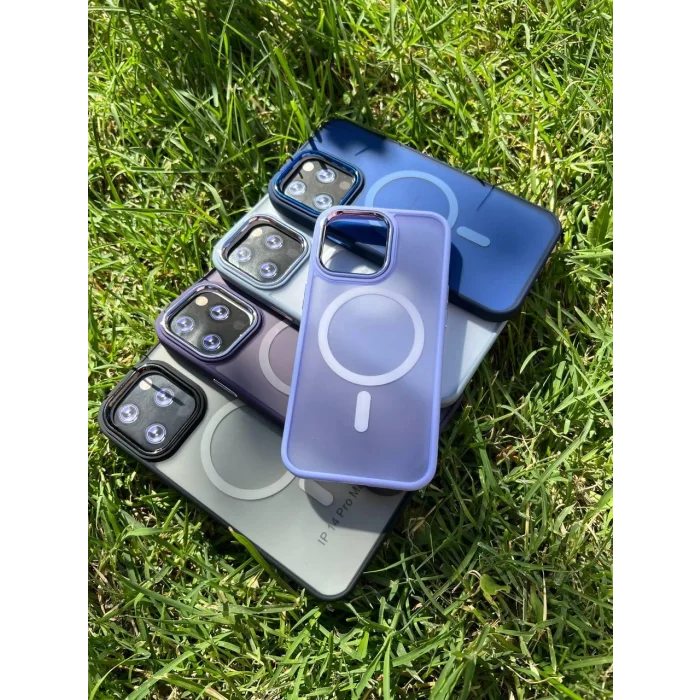 İphone 13 Pro Max Magsafe Mat Krom Telefon Kılıfı