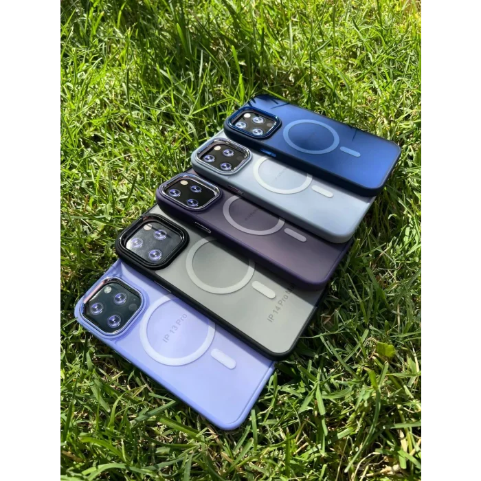 İphone 13 Pro Max Magsafe Mat Krom Telefon Kılıfı