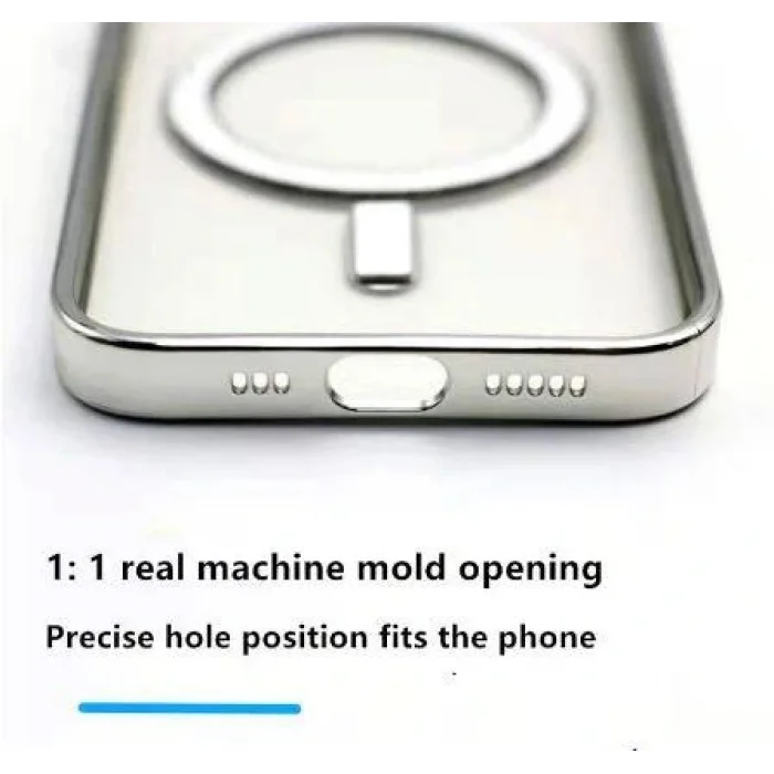 İphone 13 Pro Max Magsafe Uyumlu Parlak Lazer Telefon Kılıfı