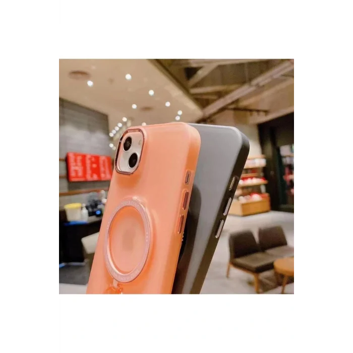 İphone 13 Pro Max Stantlı Buzlu Sert Magsafe Telefon Kılıfı