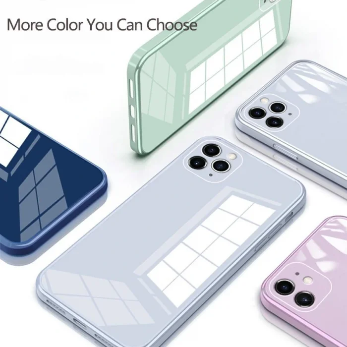 iPhone 13 Pro Parlak Cam Kamera Korumalı Telefon Kılıfı