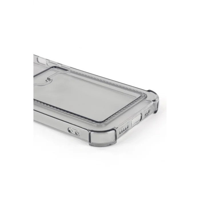 iPhone 13 Pro Şeffaf Kartlıklı Kamera ve Darbe Korumalı Telefon Kılıfı