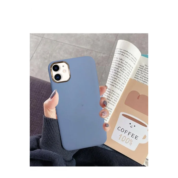 İphone 14 Dik Kenarlı Deri Görünümlü Atlas Telefon Kılıfı