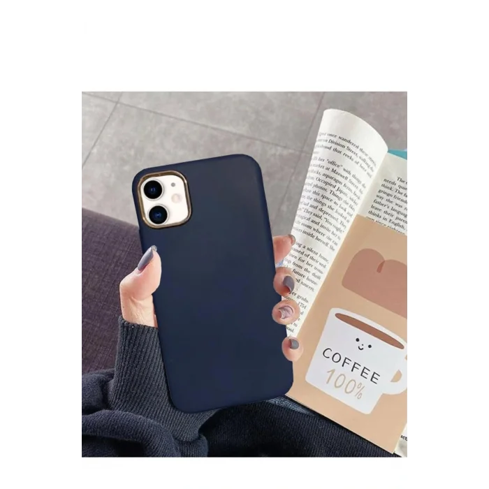 İphone 14 Dik Kenarlı Deri Görünümlü Atlas Telefon Kılıfı