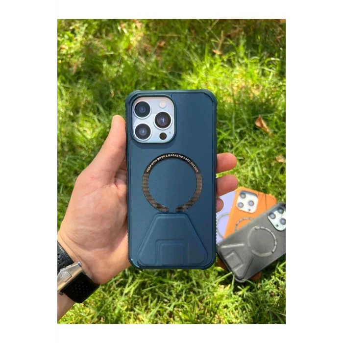 İphone 14 Magsafe Leather Stantlı Telefon Kılıfı