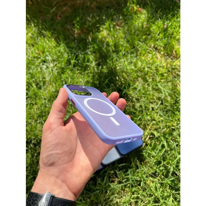 İphone 14 Magsafe Mat Krom Telefon Kılıfı