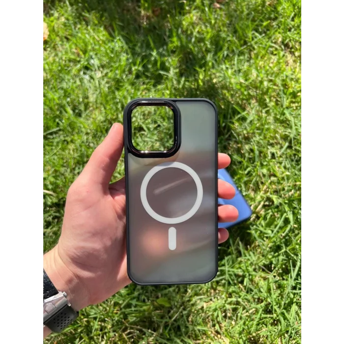 İphone 14 Magsafe Mat Krom Telefon Kılıfı