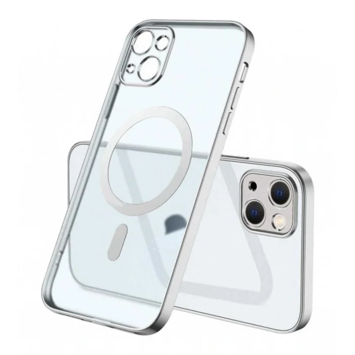 İphone 14 Magsafe Uyumlu Parlak Lazer Telefon Kılıfı