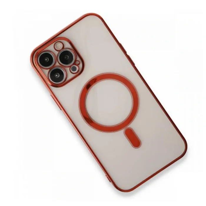 İphone 14 Magsafe Uyumlu Parlak Lazer Telefon Kılıfı