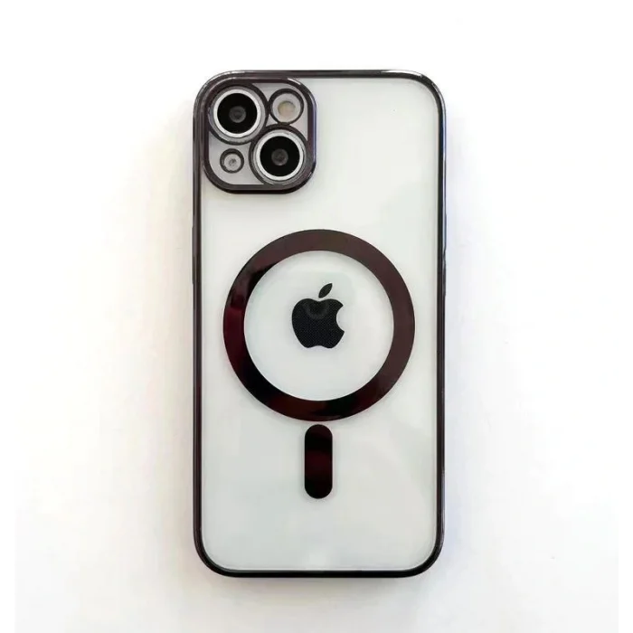 İphone 14 Magsafe Uyumlu Parlak Lazer Telefon Kılıfı