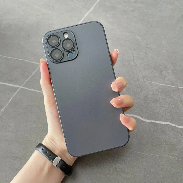 İphone 14 Mat Elektro Cam Telefon Kılıfı