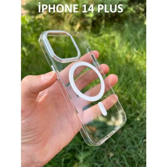 İphone 14 Plus Hybrid Magsafe Animasyonlu Sararmaz Kılıf